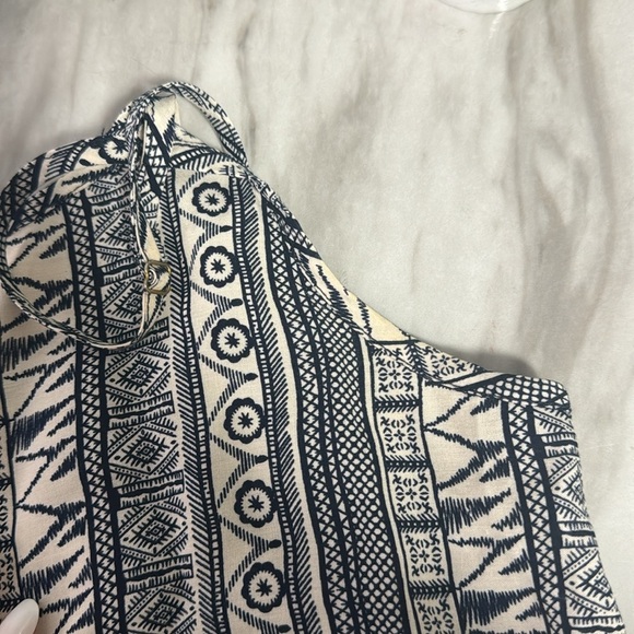 Pookie & Sebastian Navy and White Geometric Tank Top Size Small - Picture 7 of 7